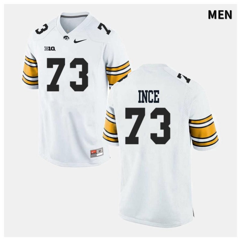 Men's Iowa Hawkeyes NCAA #73 Cody Ince White Authentic Nike Alumni Stitched College Football Jersey BZ34M56LR